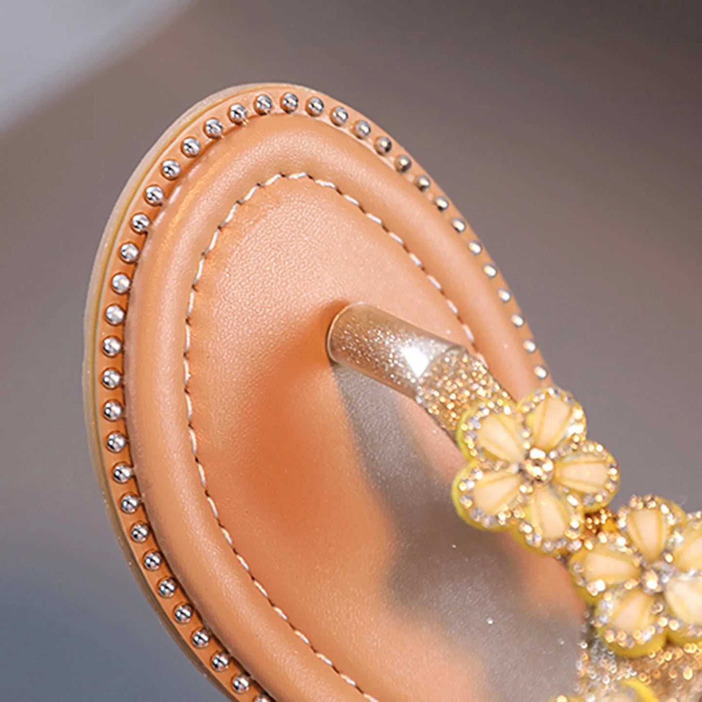 Kids Shoes Summer Girls Sandals Floral Crystal Bling Flip Flop Shoes Sandals