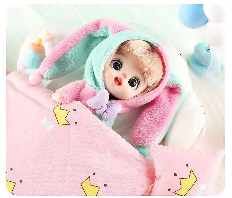 Ob11 Bjd Doll Accessories Bed Bodysuit Obitsu 11 Clothes Dolls For Girls Boy Toys Baby Kawaii Anime Toy items Pajama Miniature