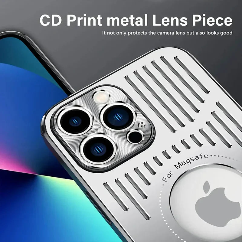 Better Heat Dissipation Aluminum Metal Phone Case For iPhone 17 16 15 14 13 12 Pro Max Back Cover