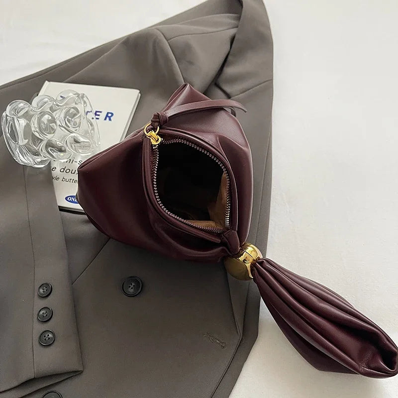 Design Mini PU Leather Underarm Bags For Women Fashion Designer