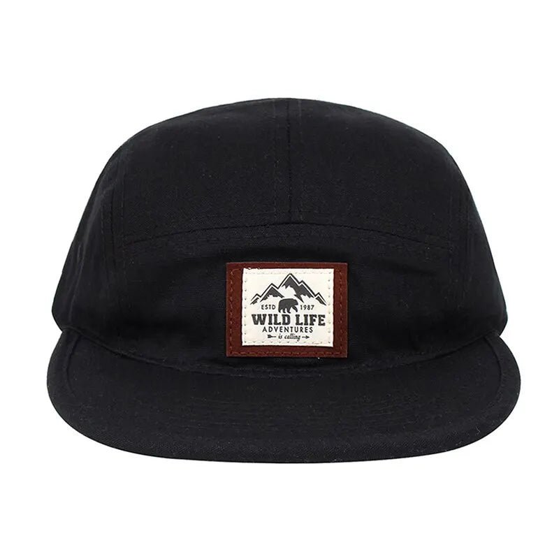 WILD LIFE Cotton 5 Panel Baseball Cap Snapback Caps Bone Gorras Hombre Originales Hip Hop Hats For Men Women Adjustable