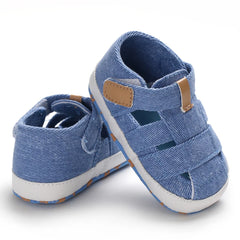 Boys And Girls Baby Shoes Fashion Canvas Soft Soles First Walking Shoes