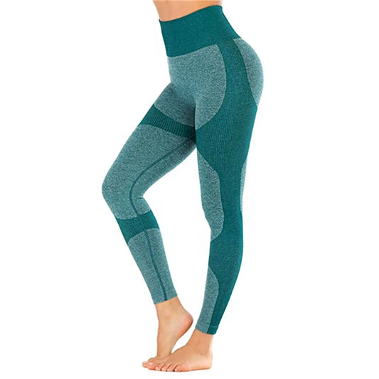 Seamless Patchwork Women Leggings Fitness Print High Waist Sport Tights