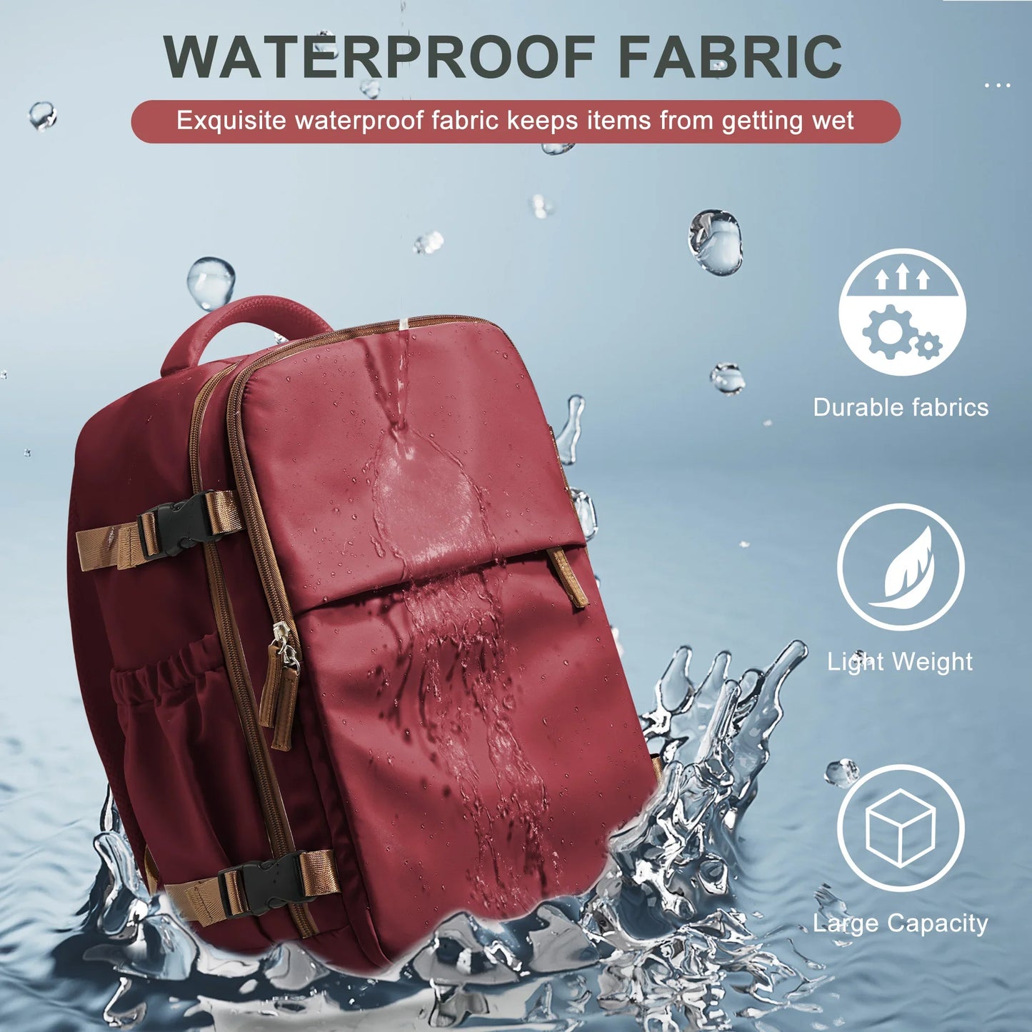Travel Backpack Cabin Bag 40x26x18 Wizzair Carry-Ons, Aeroplane Men Women 15.6 inch Laptop Backpack, Waterproof Casual Bussiness