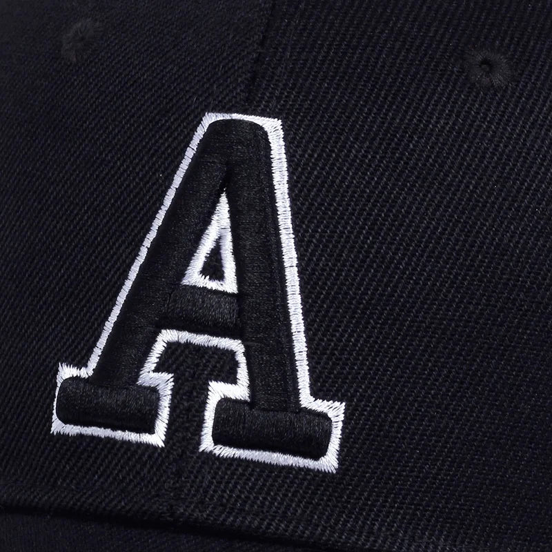 A Letter Embroidery A Baseball Cap Spring Summer Outdoor Sun hat dad hat Cotton Snapback Hat Adjustable Casual Cap