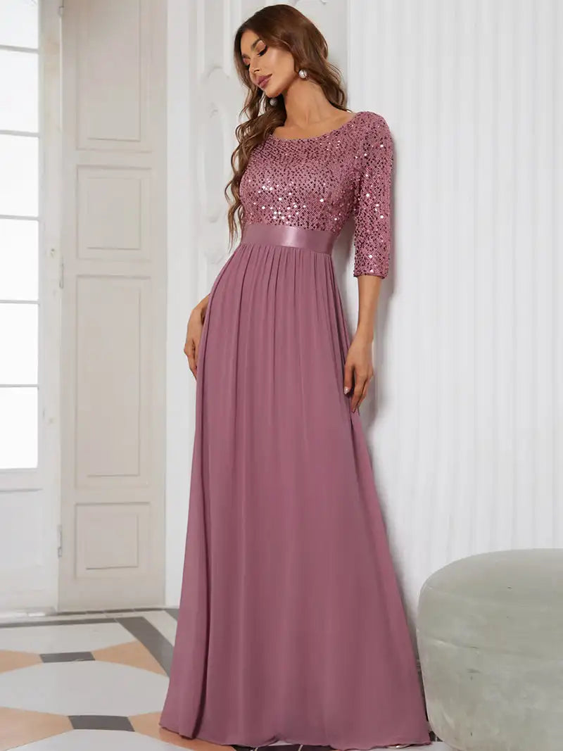 Homecoming Dresses: Evening Dresses for Women Long A-LINE O-Neck