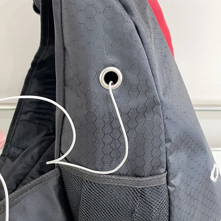 Large capacity chest bag, large capacity side back crossbody bag, multiple pockets, suitable for outdoor sports, travel and cycl