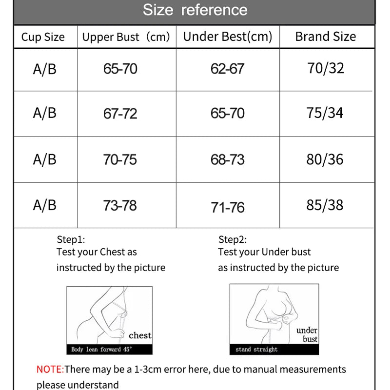 Bras for Women Push Up Bras No Wire Brassiere A B Cup Underwear