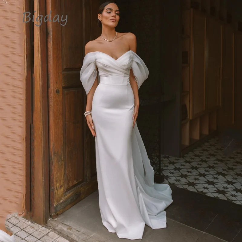 White Bridesmaid Dresses: Wedding Dress Women White Off The Shoulder Open