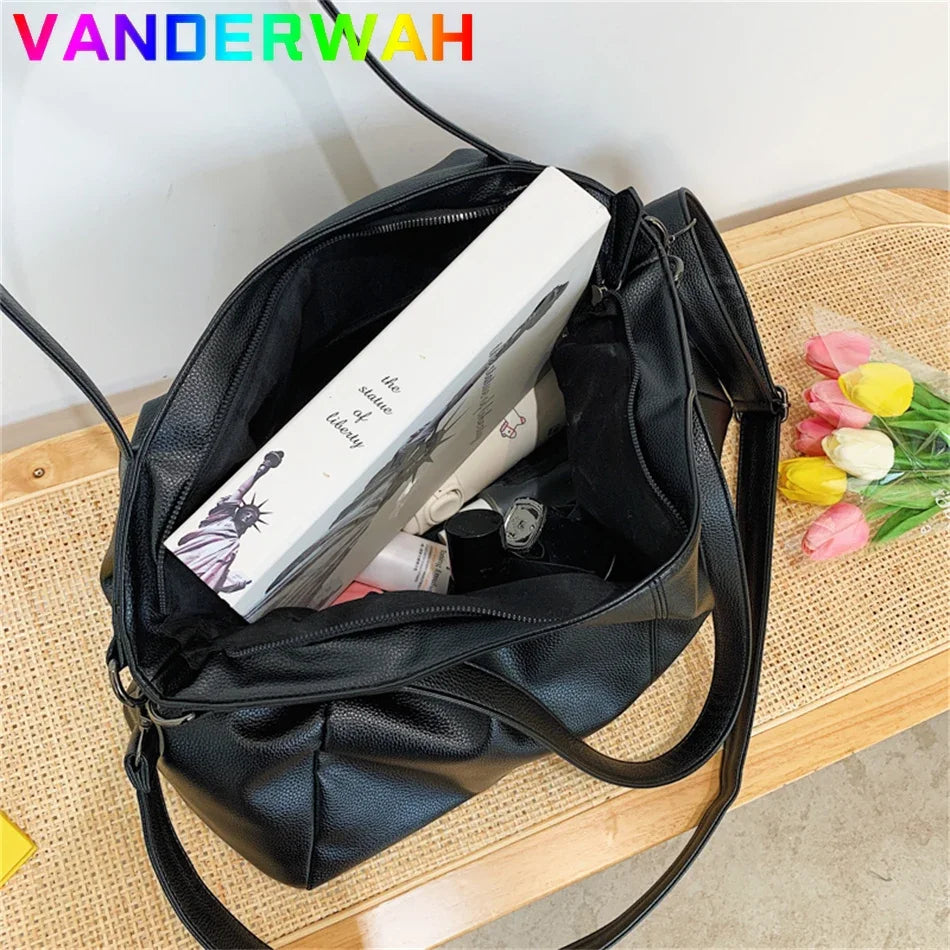 Large Black Shoulder crossbody Bags for Women Hobo Shopper Sac