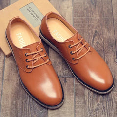 Men Casual Lether Shoes Breathable Male Formal Dress Oxfords Work Shoes