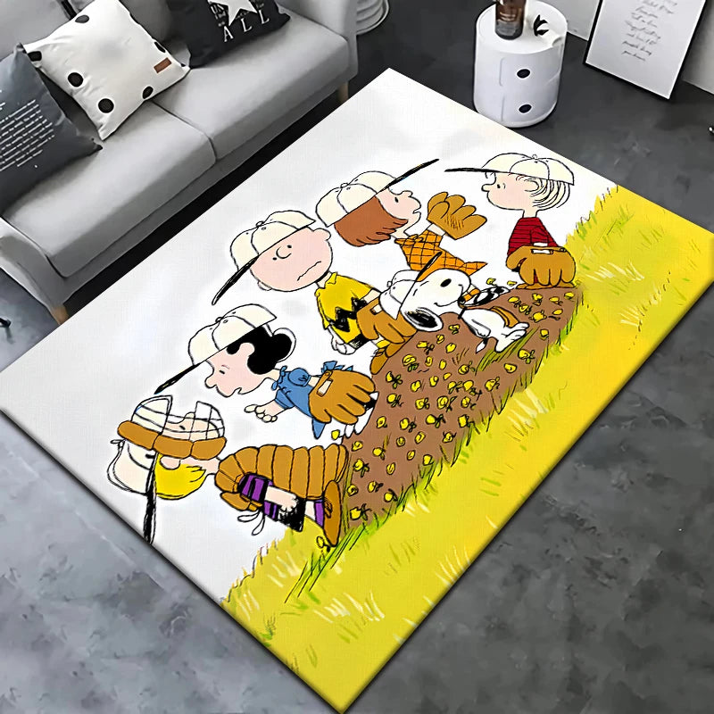 Snoopy HD lively Cartoon,Large Area Printed Carpet,Bathroom,Living Room Decor,Sofa