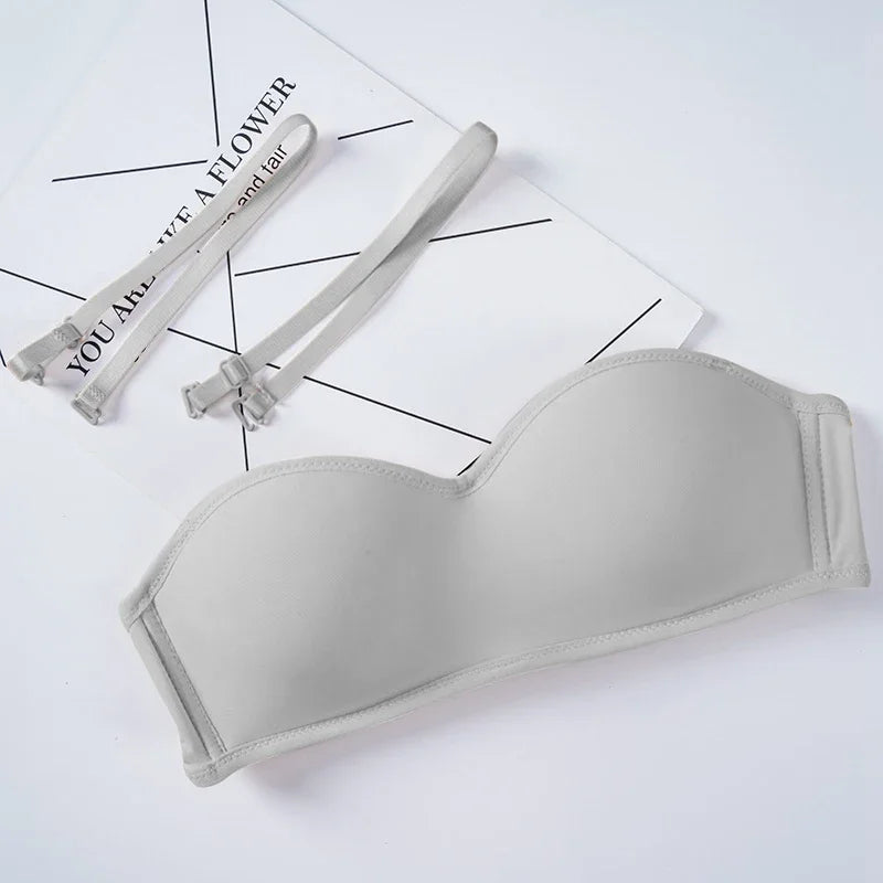 Women Invisible Bra Strapless Bralette 1/2 Cup Women's Underwear Female