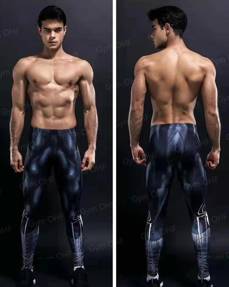 Rashguard Men Compression Tight Leggings Running Sports Male Fitness Jogging Pants