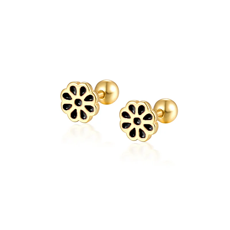 WANTME 925 Sterling Silver Fashion Love Butterfly Romantic Star Crown Screw Stud Earrings for Women Ear Bone Piercing Jewelry