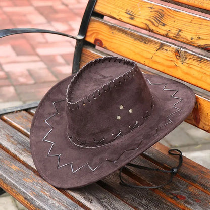 Women Men Cowboy Hat Western Suede Cowgirl Hats Fashion West Fancy Dress Party
