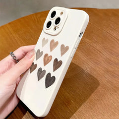 Case For iPhone 16 15 Case iPhone 14 Pro Max Case Heart Pattern Graphic Print Phone Case For iPhone 13 12 11 XS X 7 8 Plus Cover