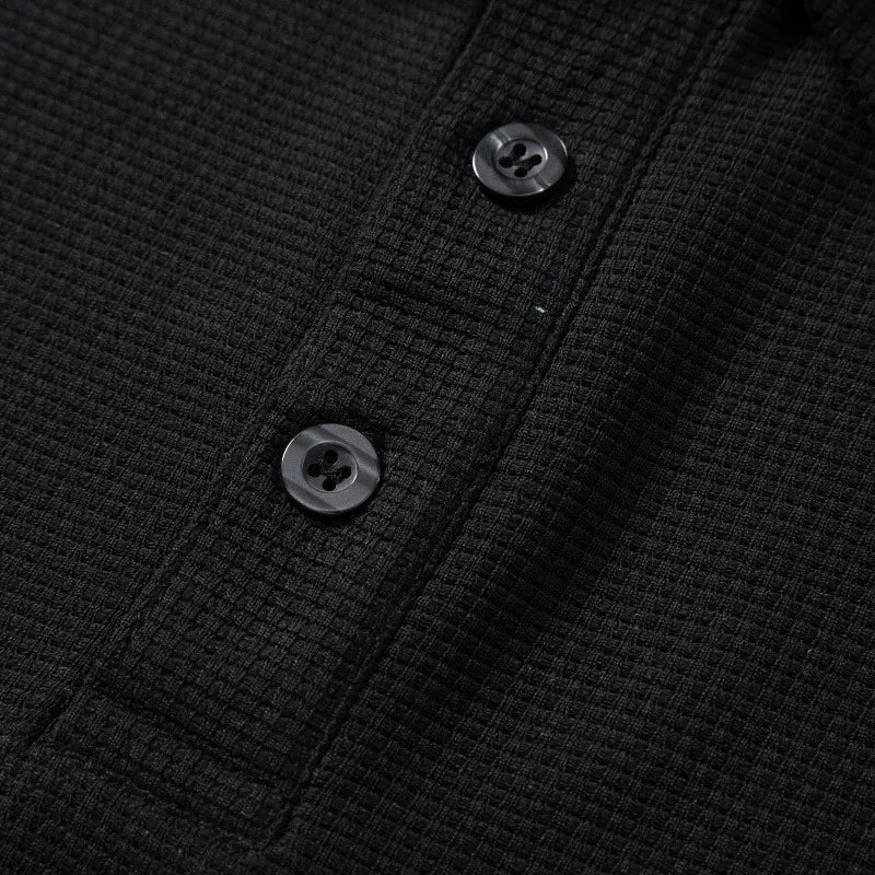 Men's high-end brand exquisite embroidered polo shirt long sleeved 2025 autumn comfortable casual breathable lapel T-shirt top