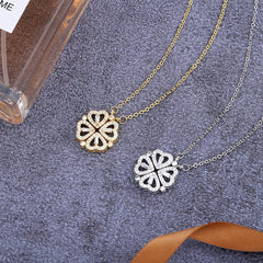 316L Stainless Steel Love Magnetic Pendant Necklace for Women Clover Necklace