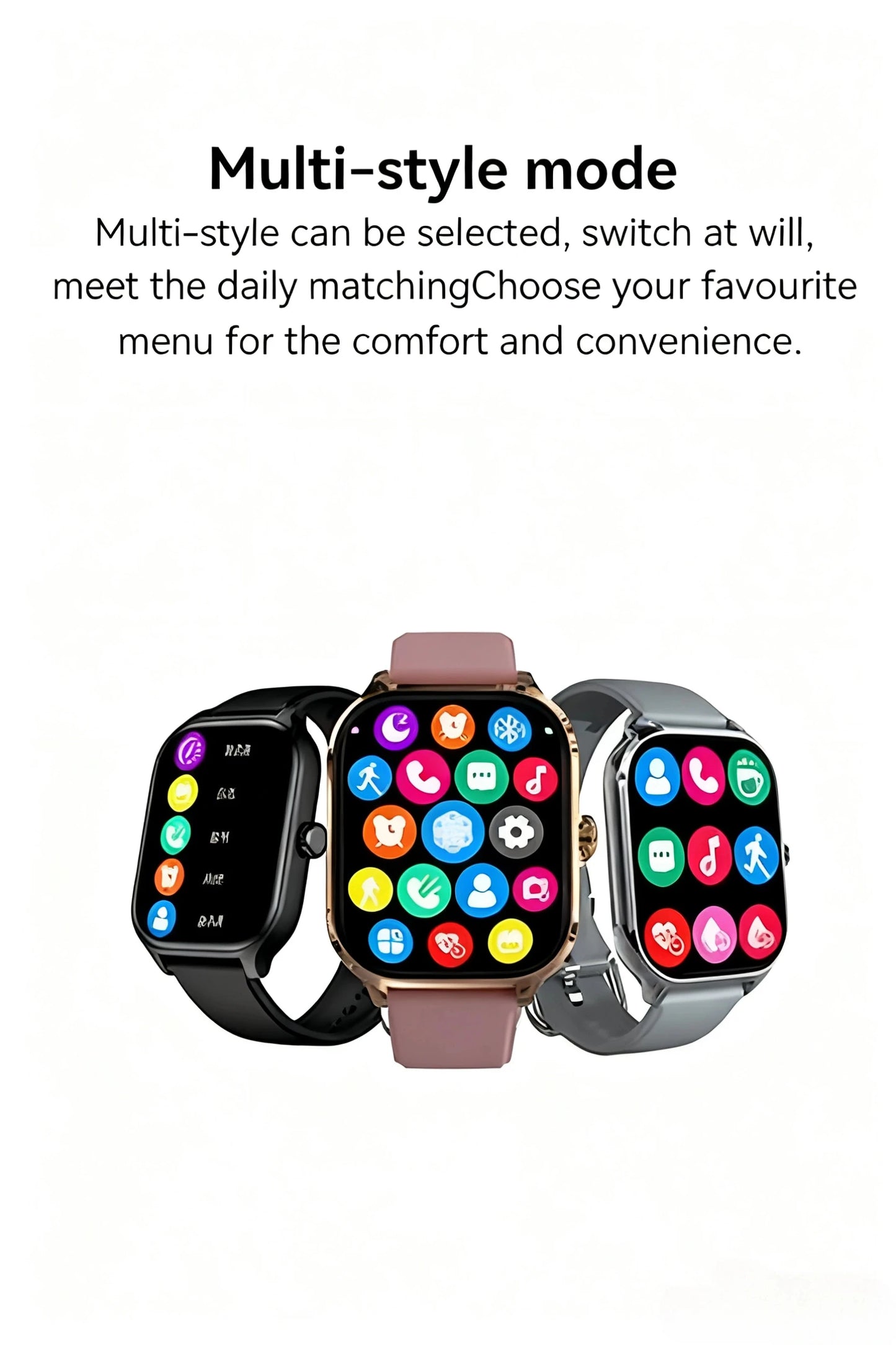 PHONEPACE  C20 Smartwatch 1.77-inch HD Display Bluetooth Call Message Alert Sports Mode Smartwatch For Men Women