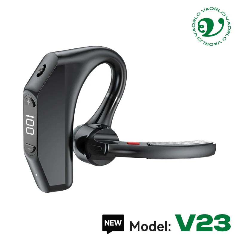 Bluetooth 5.3 Business Wireless Earphone Left Right Ear Universal LED Display With MIC Headset Ultra-long Standby For Car Driver