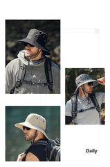 Men's Sunshade Large Eaves Sun Hat Riding Hiking Fishing Outdoor fisherman's Cap