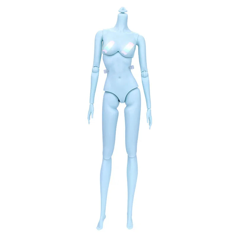 MENGF New Doll Heads Pink Beige Japan White Super White Blue Green Skin Doll Parts DIY Dressing Doll Body Figures Yoga Doll Body