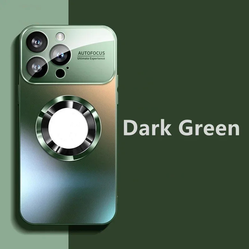 Luxury Titanium Metallic Color Matte Magnetic Case for iPhone 17 16 Pro Max 15 14 Plus 13 12 For Magsafe Wireless Charge Cover