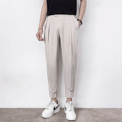 Men's Casual Straight Pants Feet Slim Thin Fashion Classic Simplicity Trousers