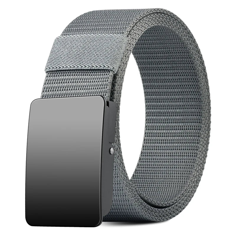 Unisex Canvas Belt Tweed Plaid Casual Polyester Four Seasons Universal Double Color Tweed Plaid Polyester Leisure Belt