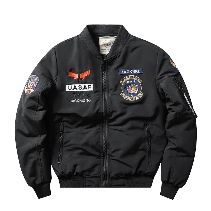Men Pilot Jackets - Bomber Coat  - Air Force Flight Jacket - Aviator nation Jacket