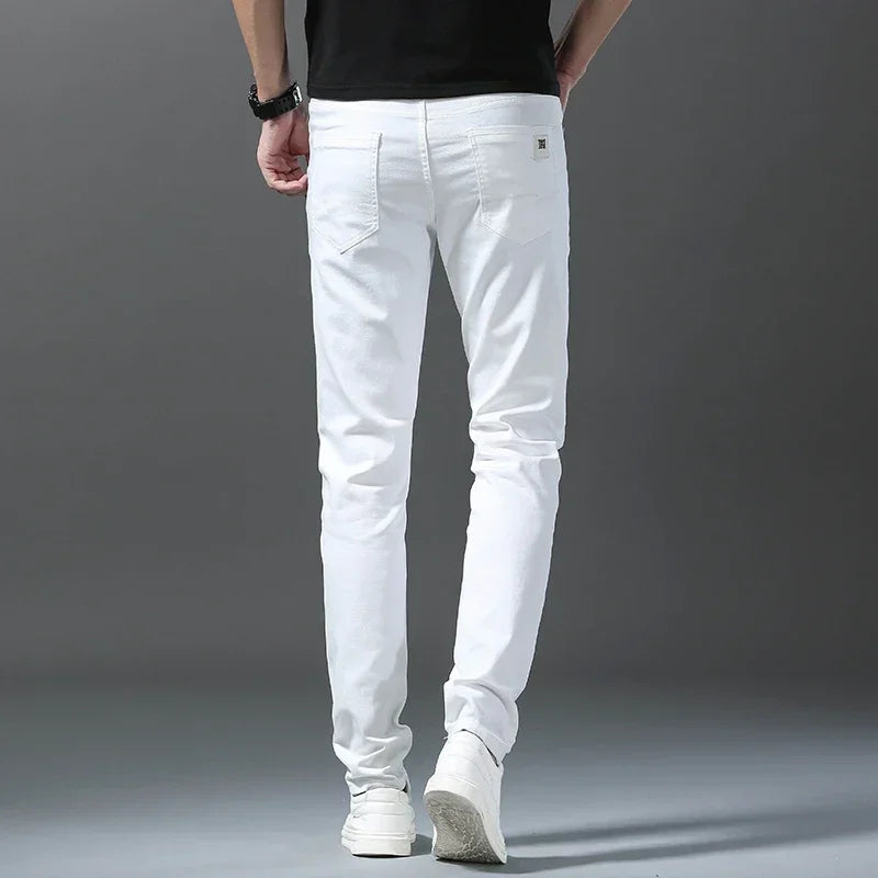 Men's Slim Jeans Straight Casual Fashion Pencil Pants Trousers