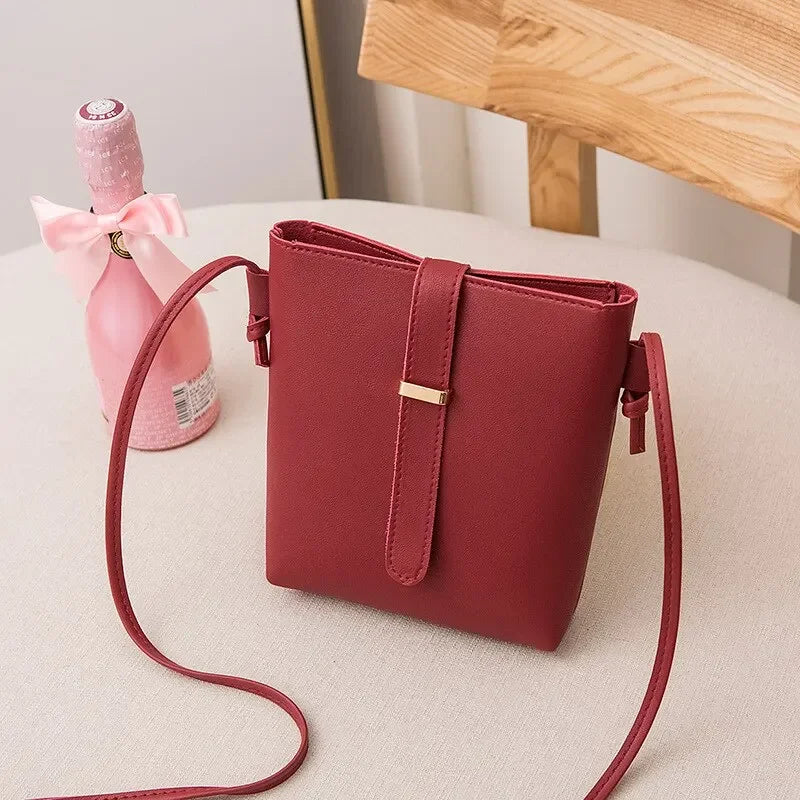 Bags For Women PU Crossbody Square Bag Female Bags Buckle Decorated
