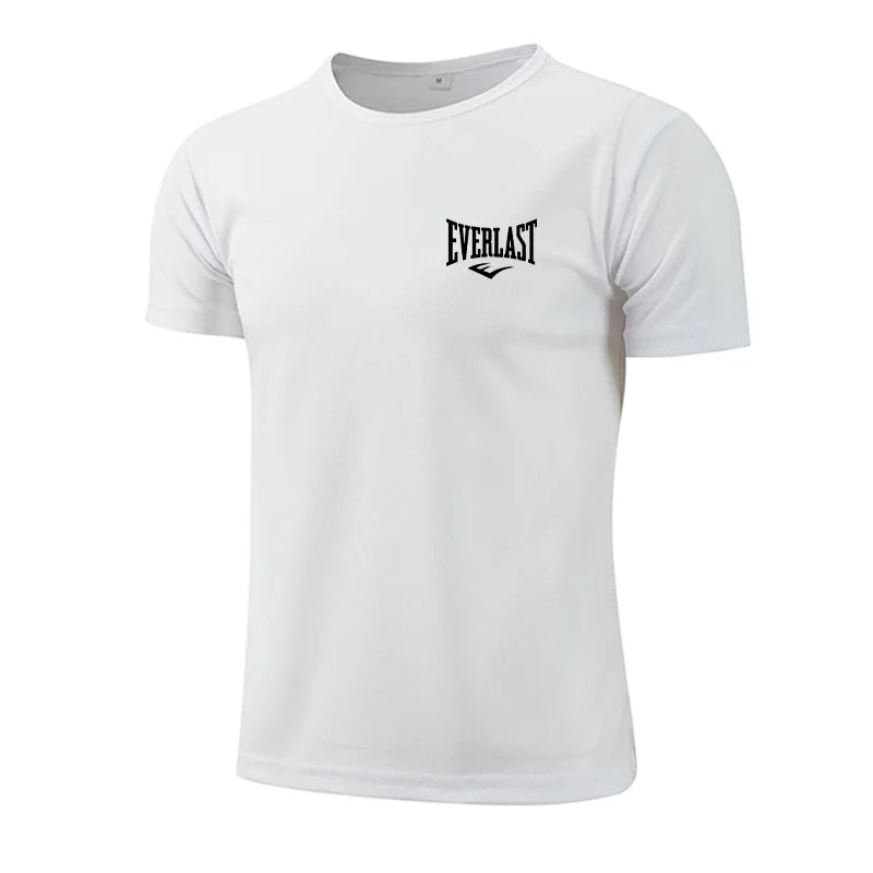 2025 Men's Summer Exercise Trainning Boxing T-shirts High Grade Breathable Quick Dry Short Sleeved Top Marathon Gym Fitness Tees