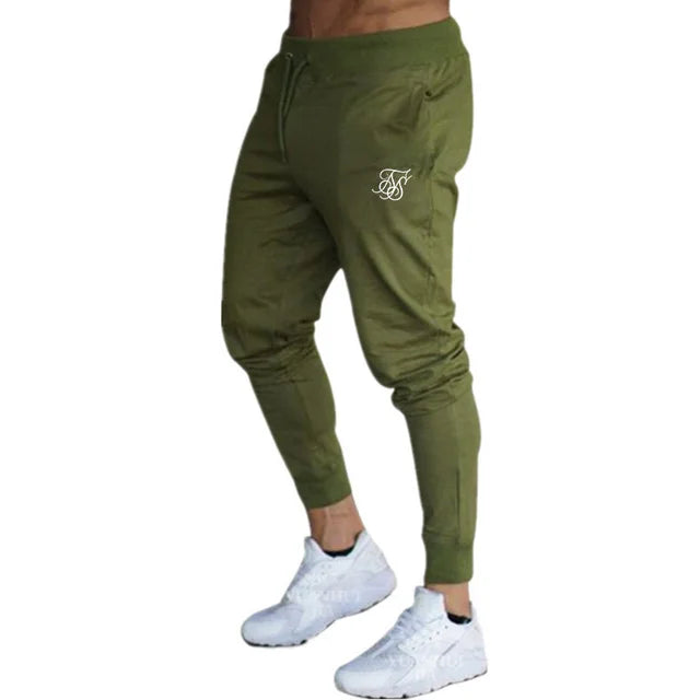 Sik Silk Men's Pants Fitness Skinny Trousers Spring Elastic Bodybuilding Pant Workout