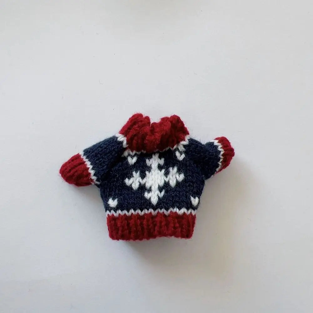 Christmas Style Dolls Sweater Dog Doll Clothes Cute White/Red/Green BJD Doll Clothes Mini 10cm for 16cm/17cm Bjd Doll