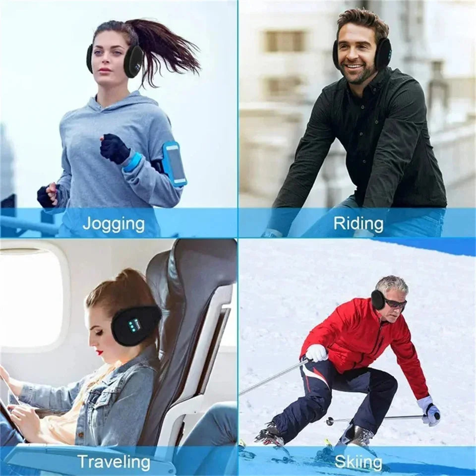 Wireless Ear muffs Bluetooth Headphones Earmuffs Winter Earplug Casual Cap Sports riding warmer Earmuff men women music Earphone