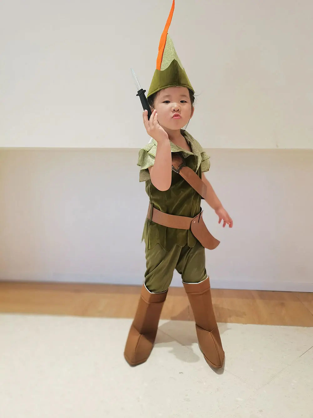 Peter Pan Cosplay Costume Halloween Children's Party Green Elf Clothes Christmas Children Gift Stage Play Performance Costume