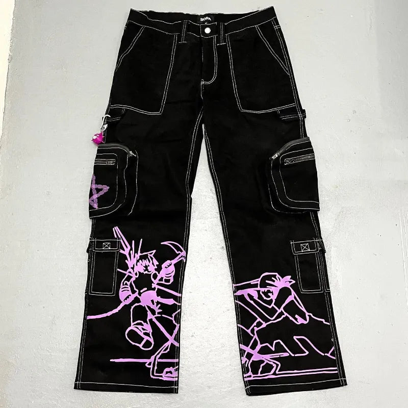 Y2K cargo pants women fashion Harajuku trend jeans women models