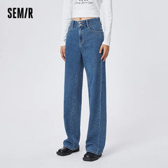 Jeans Women Slim Wide Leg Pants Sweet Cool Versatile