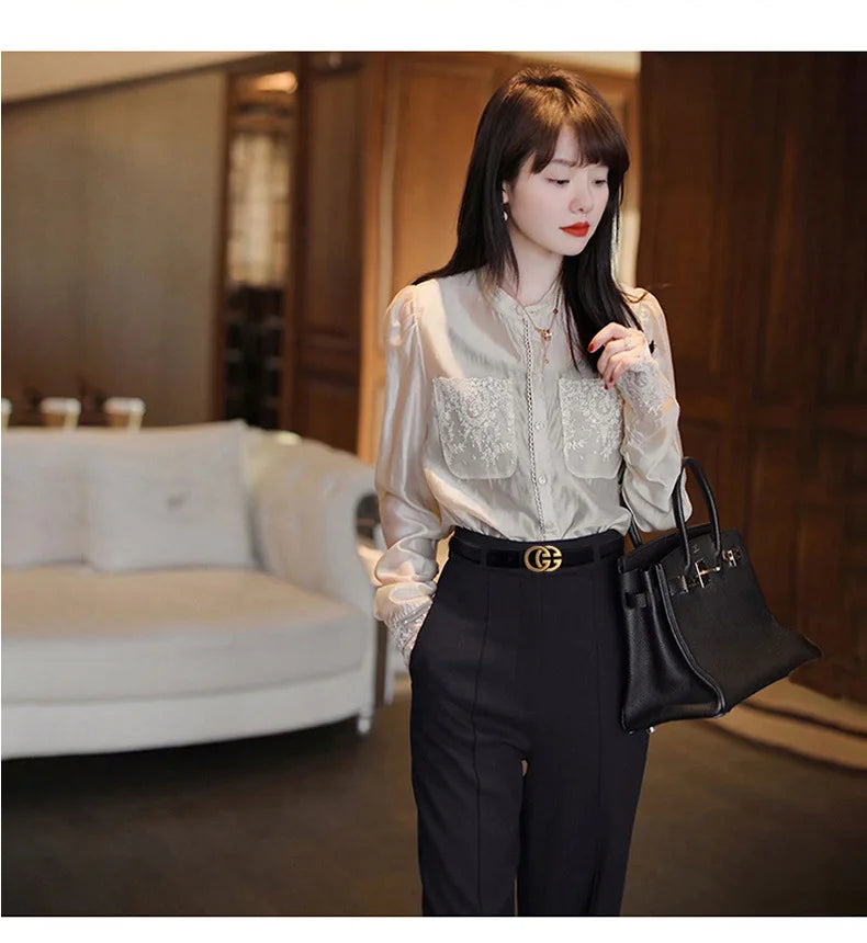 Ladies genuine leather belt, versatile decoration for business and casual wear, simple and fashionable, with a high-end feel.