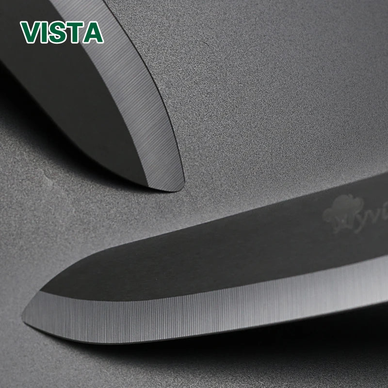Ceramic Knife 3 4 5 6 inch Serrated Bread Knife Kitchen Black Zirconia Blade Knife