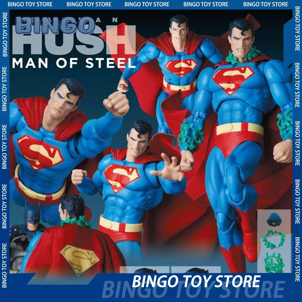 CT Toys 1/12 Hush Superman Action Figure Mafex 117 Cloth Made Figures Suit Collection Statue Movable Toy Kid Gif