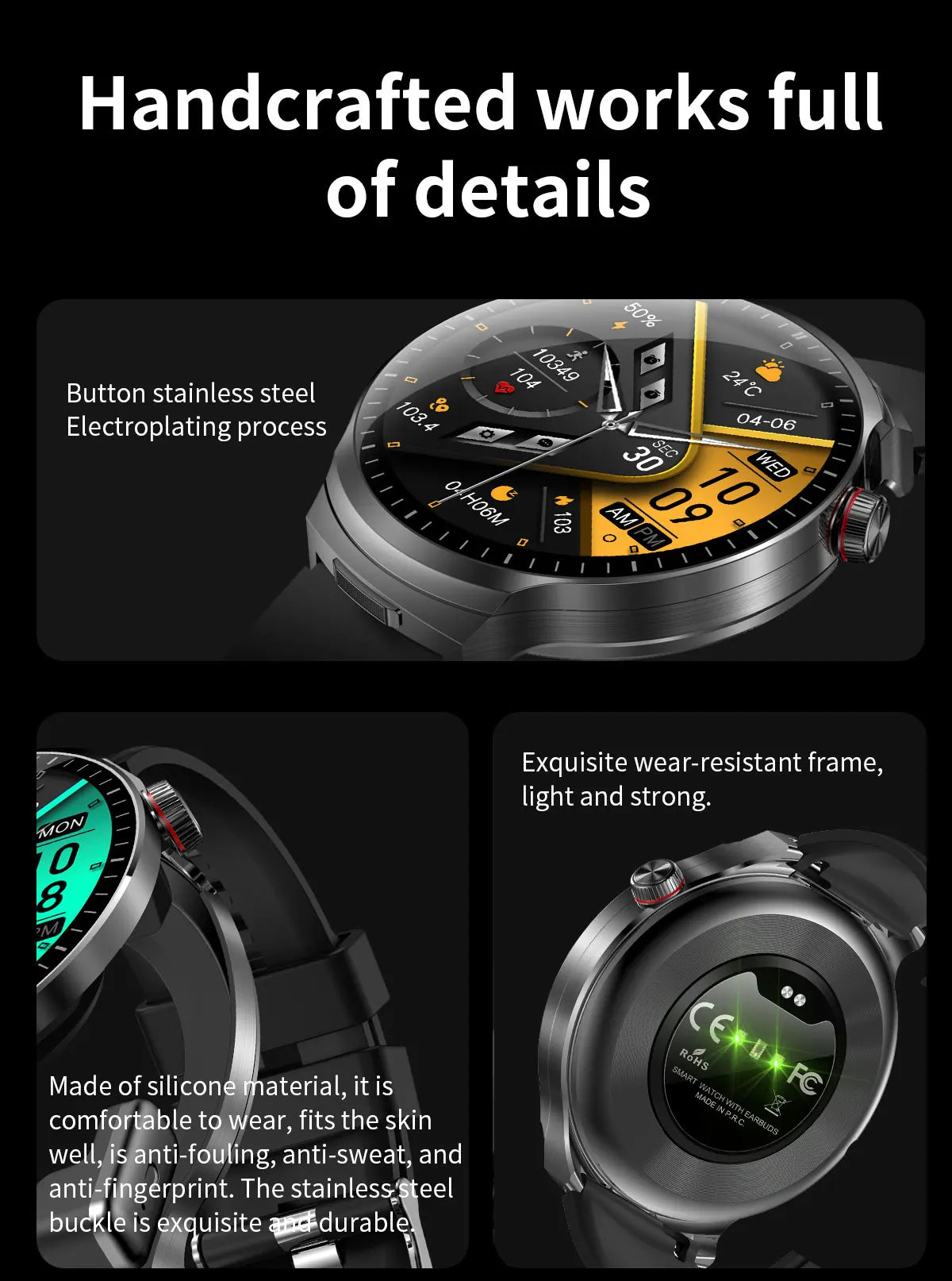 LIGE 2025 New TWS 2-In-1 Headset Smart Watch 1.85" Bluetooth Call Men Earphone Smartwatch Heart Rate Health Monitor Music Watch