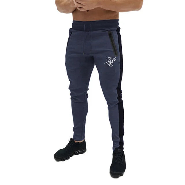 Sik Silk Men's Pants Fitness Skinny Trousers Spring Elastic Bodybuilding Pant Workout