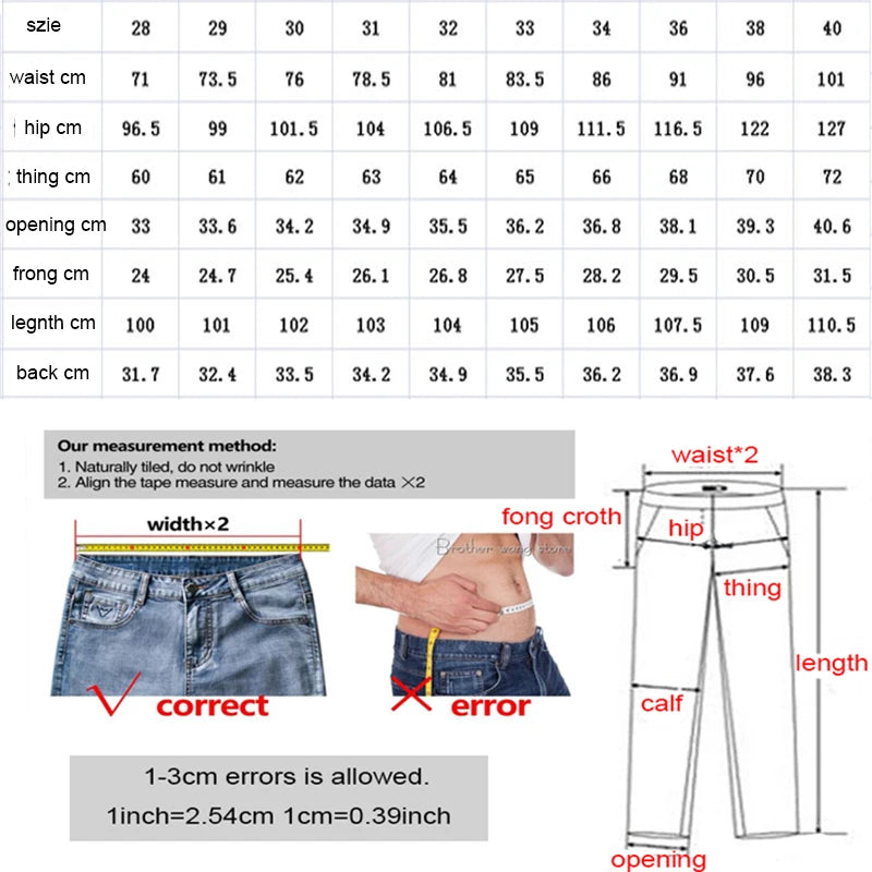 Denim Jeans Straight Scratches Fashion Men's Pants Luxury Vintage