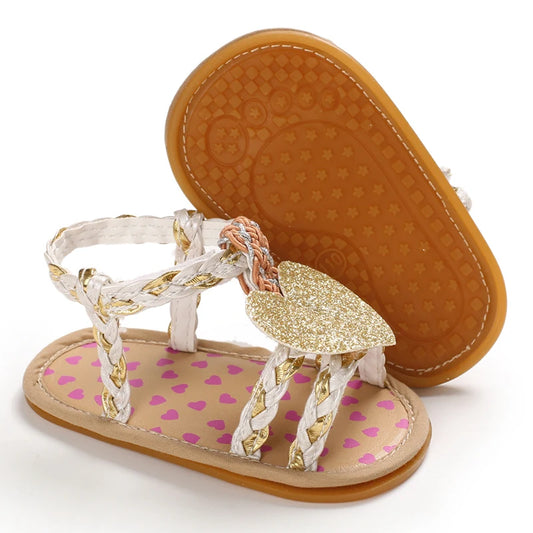 Girls Shoes Summer Casual Garden Sandals Soft Rubber Sole Non-Slip Toddler Shoes