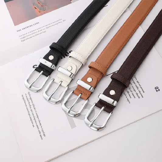 Women Leather Belts High Quality Fashion Best Matching Dress Jeans Belts for Lady Women's Dress Luxury Designer Brand LB2146