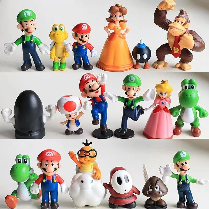 New Anime  Large Size  Bowser Figures PVC  Bros Hat Can Take Off Toy model For kids