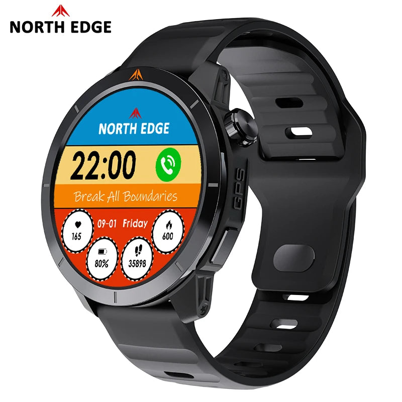 NORTH EDGE X-TREK 2 GPS Sports Smart Watch 1.43'' Amoled Screen 3ATM Waterproof AOD Smart Watch Bluetooth Call Altitude Compass